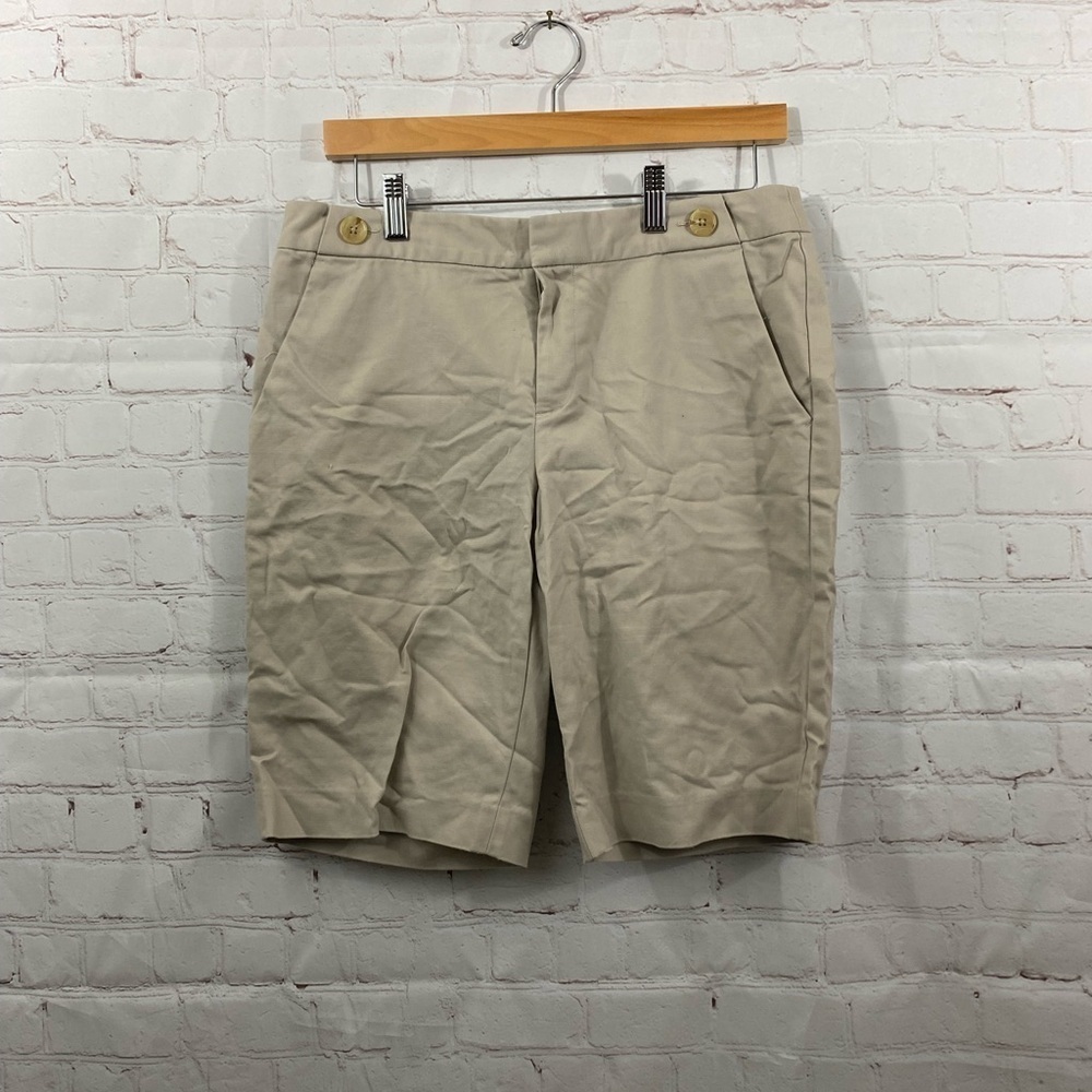 Banana Republic Khaki Tan Women’s Size 8 Chino Flat Front Casual Shorts